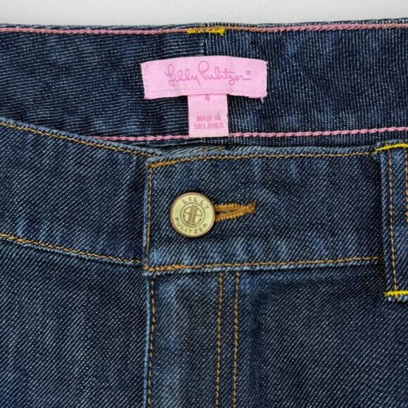 Lilly Pulitzer Kent Women's Denim Mini Skirt In Indigo - Picture 3 of 6